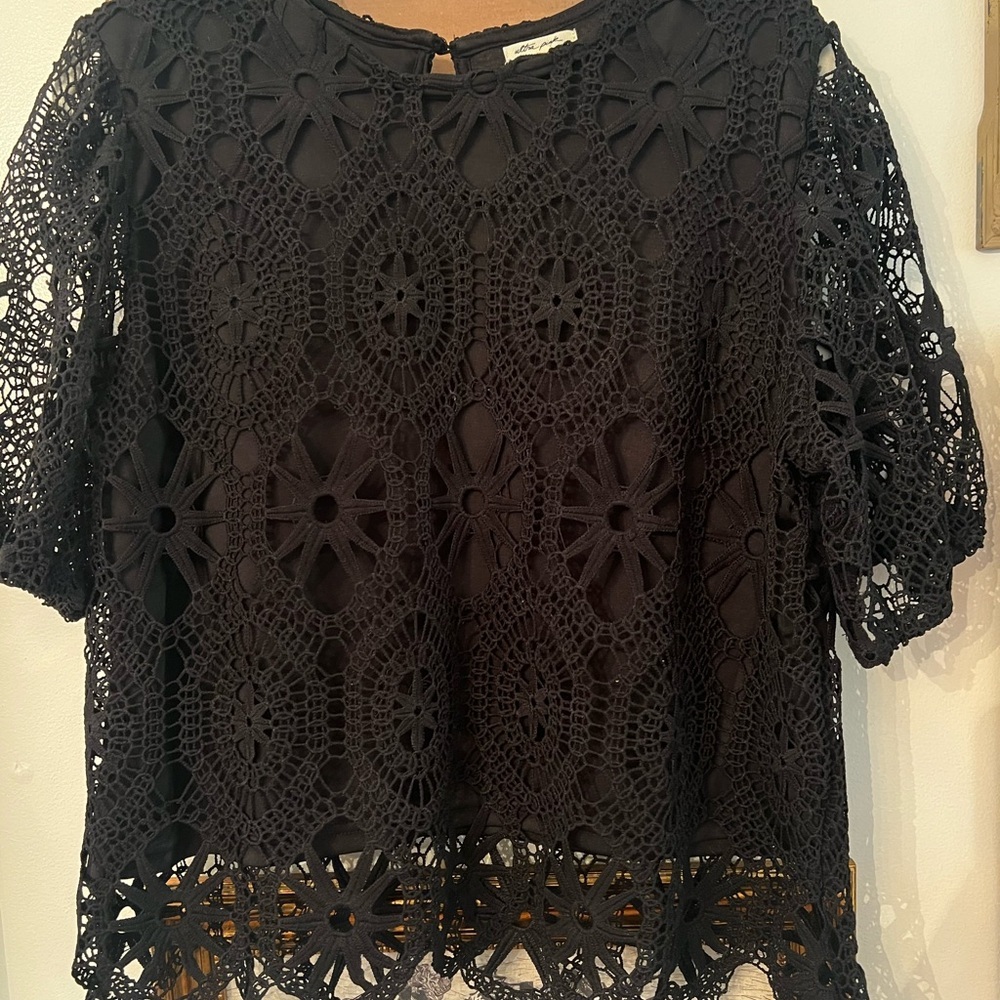 Lace black top - Picture 3 of 6